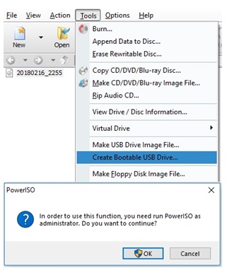How to make bootable USB Windows 10 using PowerISO