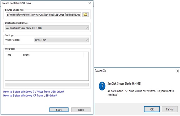 Create Bootable USB using PowerISO