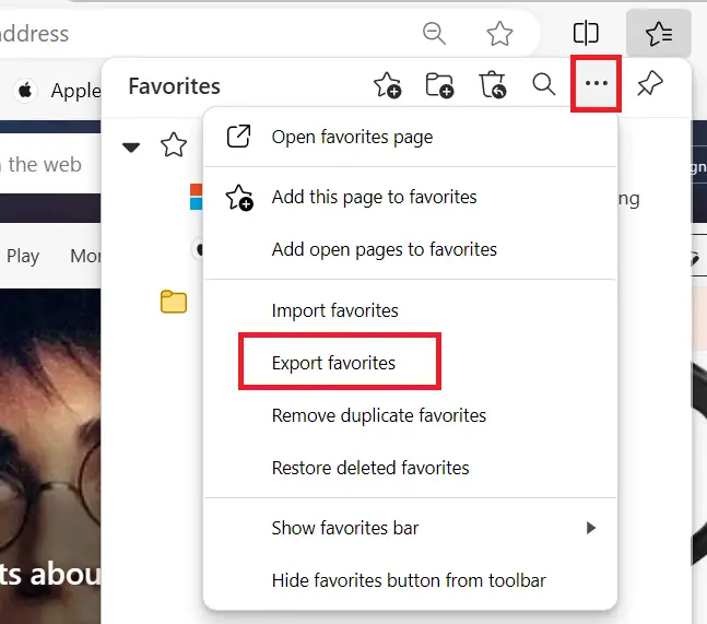 How to Export Bookmarks from Edge
