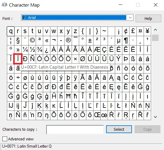 ï or Ï (i with Two Dots) — Meaning & Typing Guide Windows Character Map showing ï (i with two dots / diaeresis)