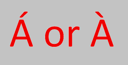 a with apostrophe on top