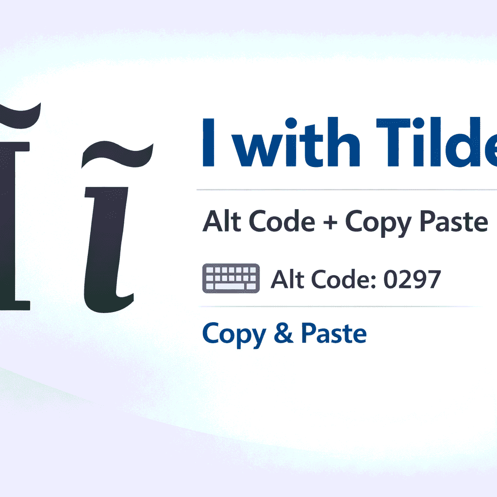 i with tilde alt code copy paste Ĩ ĩ symbol