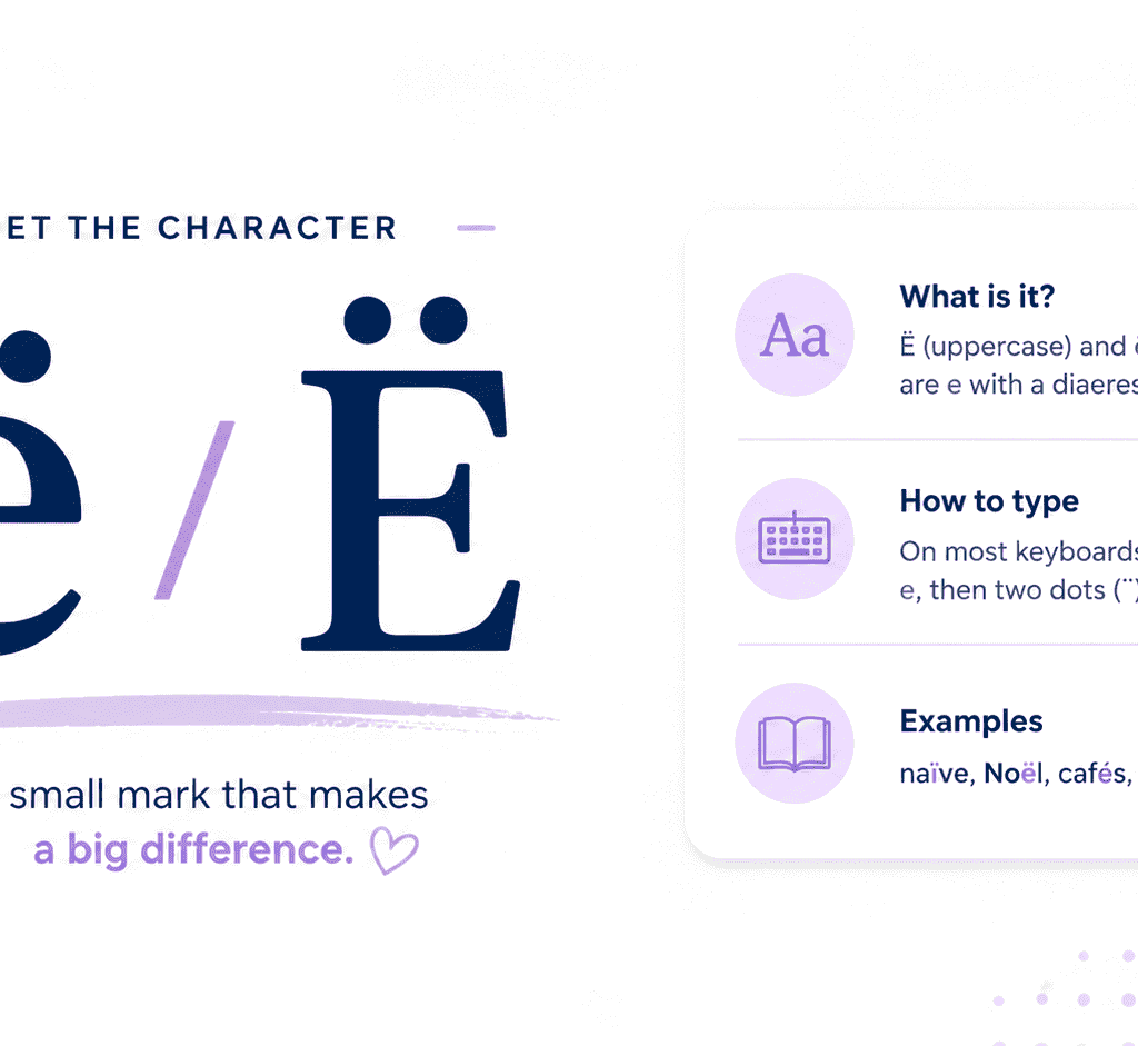 e with two dots