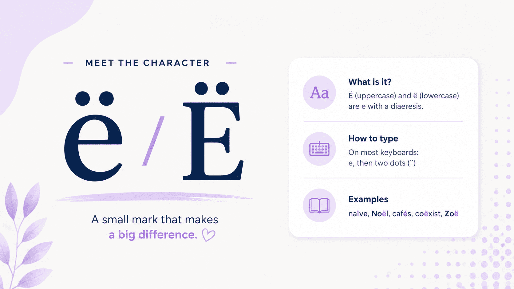 e with two dots